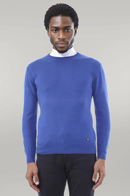 Circle Collar Indigo Color Sweater