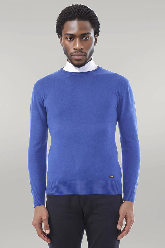 Circle Collar Indigo Color Sweater
