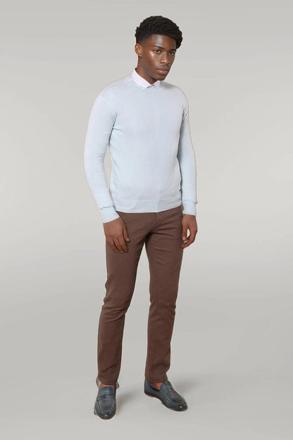 Circle Collar Ice Blue Sweater