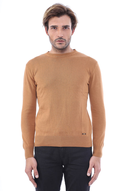 Circle Collar Camel Color Sweater