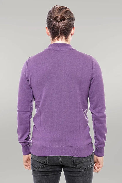 Half Turtleneck Purple Knitwear Sweater