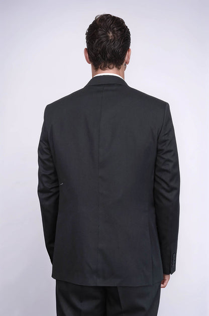 KOALA SYDNEY 3 -Piece Single Button Peak Lapel Black Men Suit