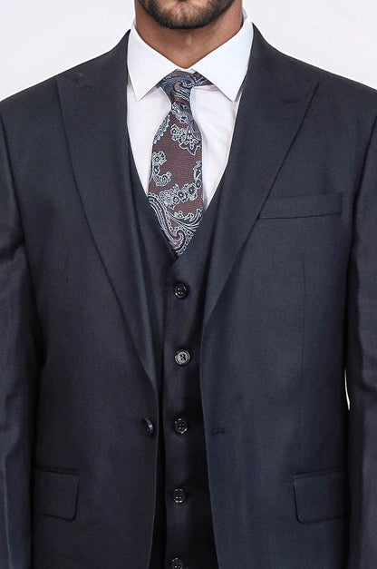 KOALA SYDNEY 3 -Piece Single Button Peak Lapel Dark Blue Men Suit