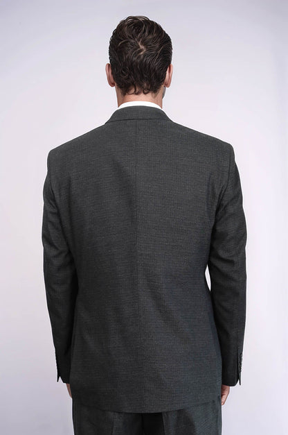KOALA SYDNEY 3 -Piece Single Button Peak Lapel Dark Grey Men Suit