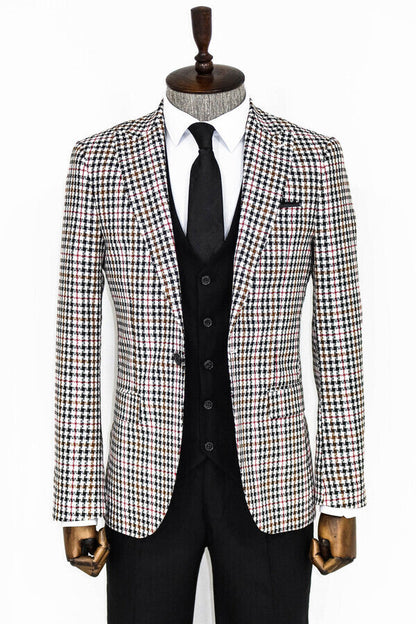 KOALA SYDNEY  Plaid Black Men Suit