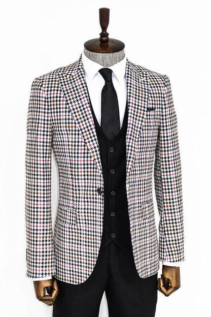 KOALA SYDNEY  Plaid Black Men Suit