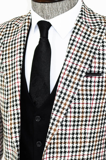 KOALA SYDNEY  Plaid Black Men Suit