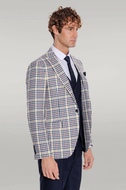 KOALA SYDNEY Plaid Navy Blue Men Suit