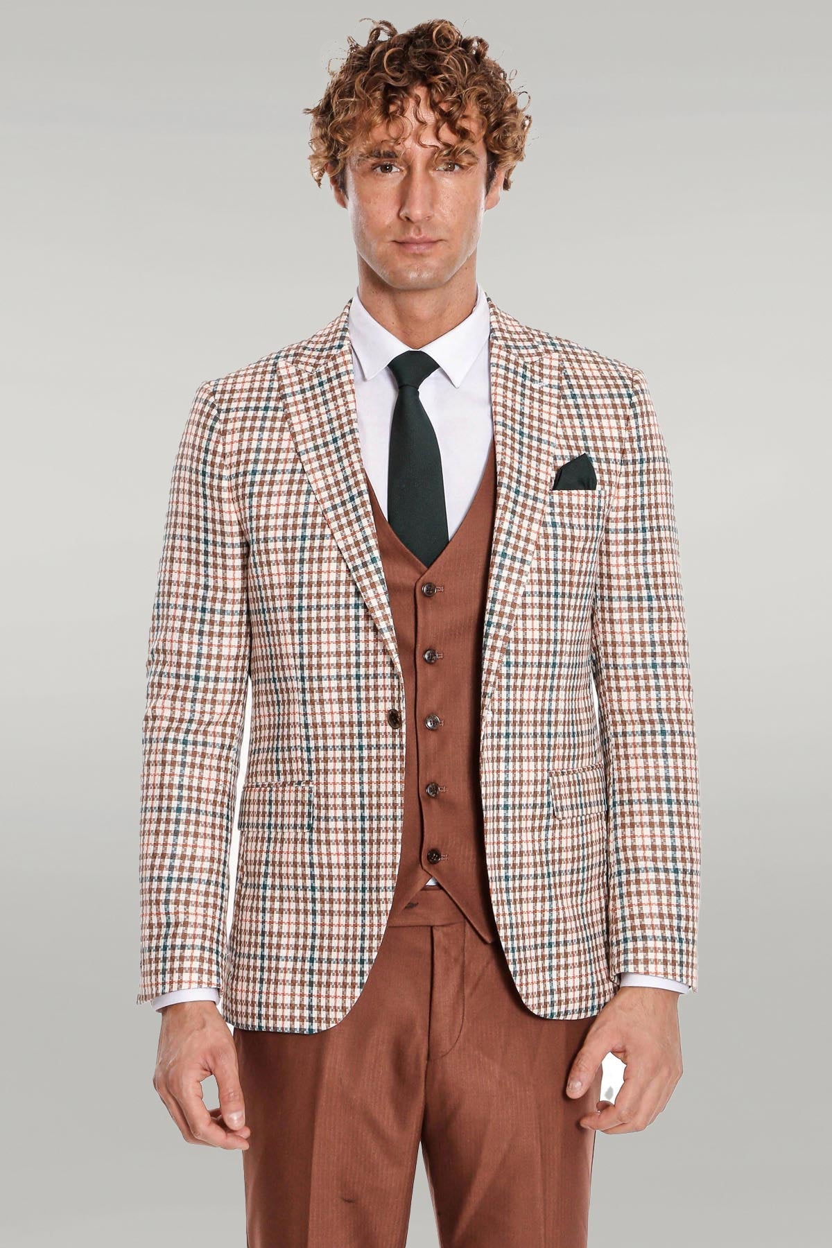 KOALA SYDNEY  Plaid Brown Men Suit -