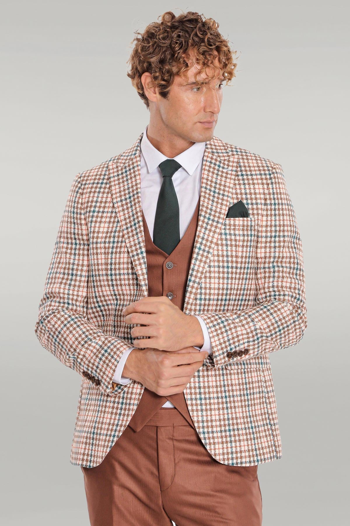 KOALA SYDNEY  Plaid Brown Men Suit -