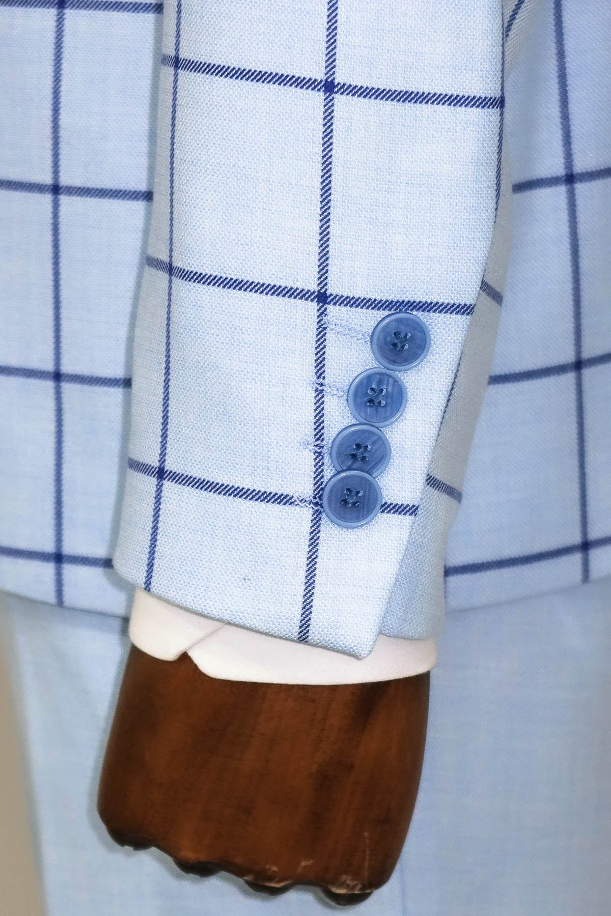 KOALA SYDNEY Slim Fit Patterned Light Blue Men Combination Suit