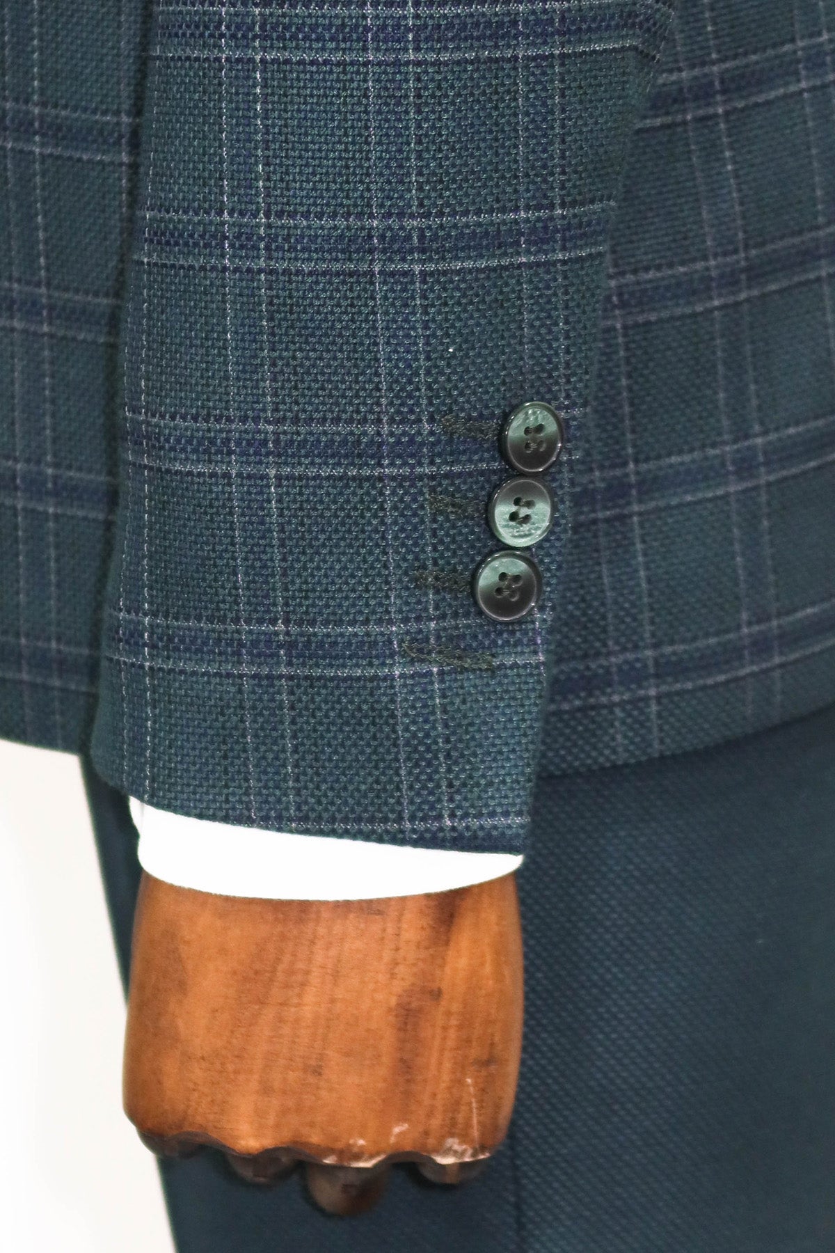 KOALA SYDNEY  Checked Slim Fit Green Men Suit and Shirt Combination -