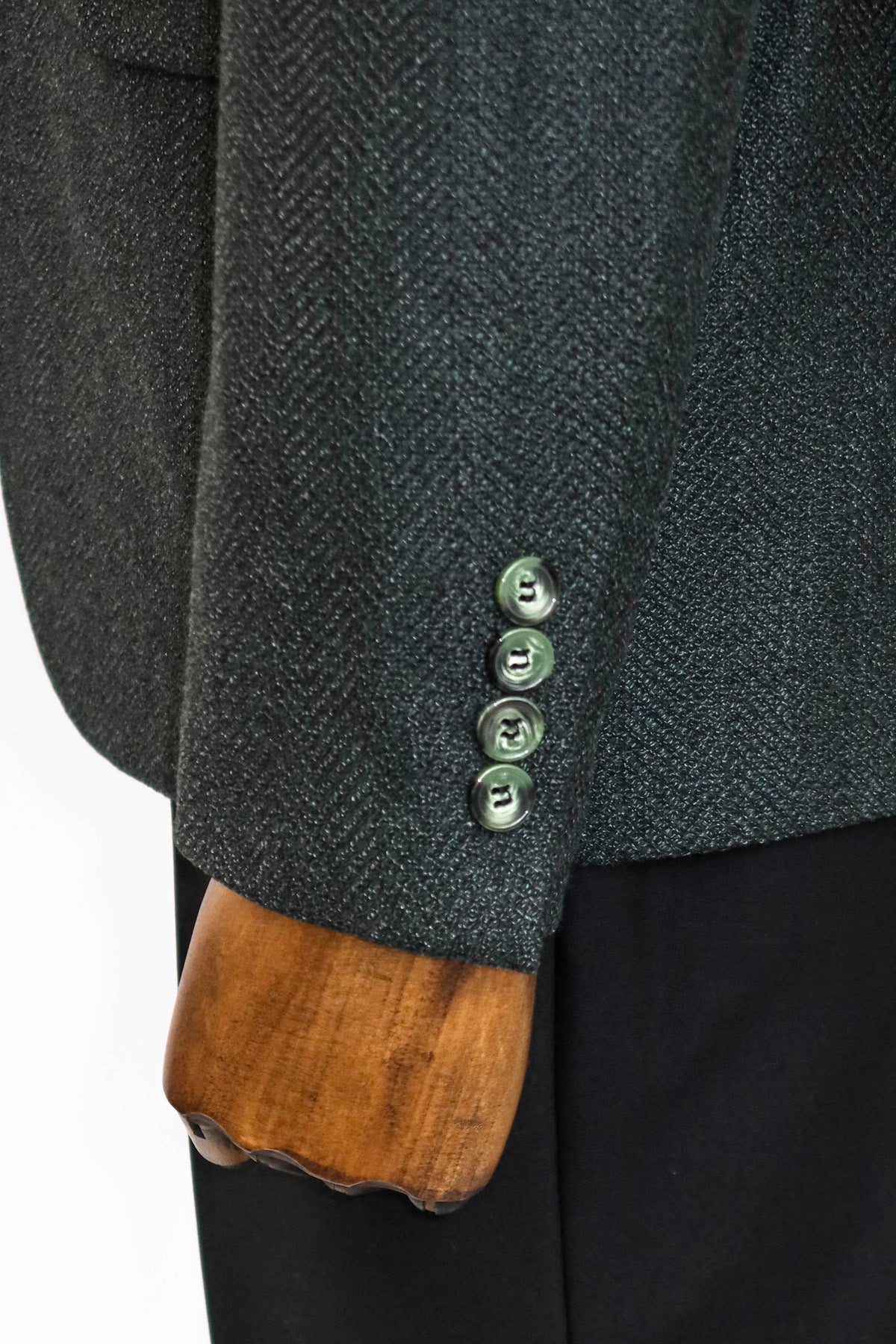 KOALA SYDNEY  Slim Fit Patterned Dark Green Men Blazer -