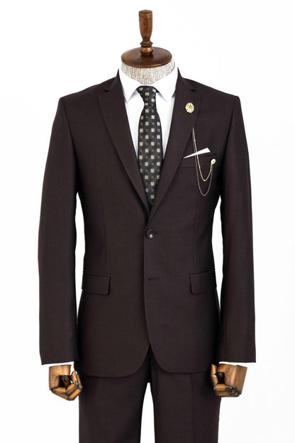 KOALA SYDNEY  2 Buttons 2 Piece Brown Men Suit -