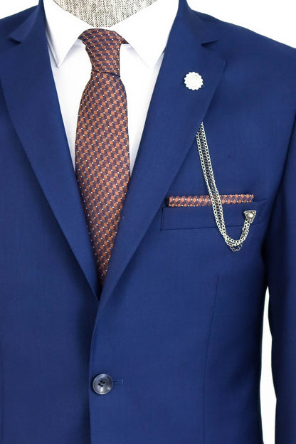KOALA SYDNEY  Two Buttons Two Piece Blue Men Suit -