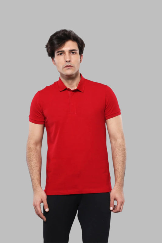 Polo Plain Red T-Shirt - Wessi