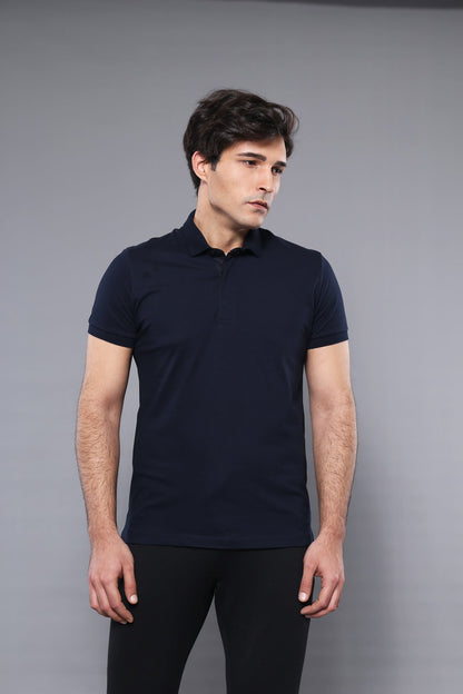 Polo Plain Navy Blue T-Shirt