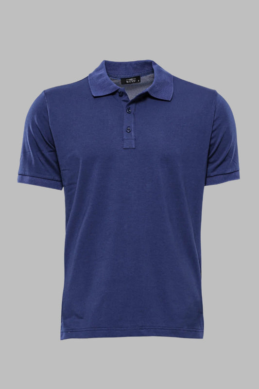 Navy blue Polo Collar T-shirt - Wessi