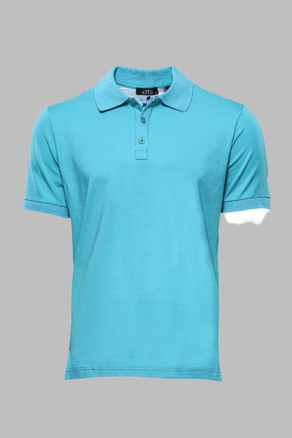 Oxford Polo Collar Blue Men T-shirt - Wessi