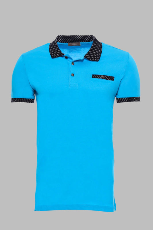 Turquoise Polo Neck T-Shirt - Wessi