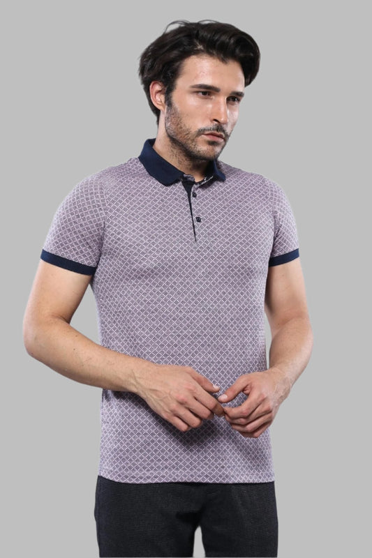 KOALA SYDNEY  Patterned Pink Polo Men T-Shirt |