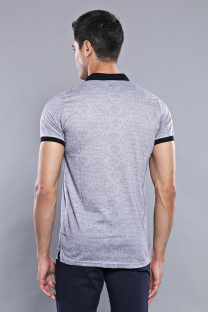 Grey Men's Floral T-Shirt