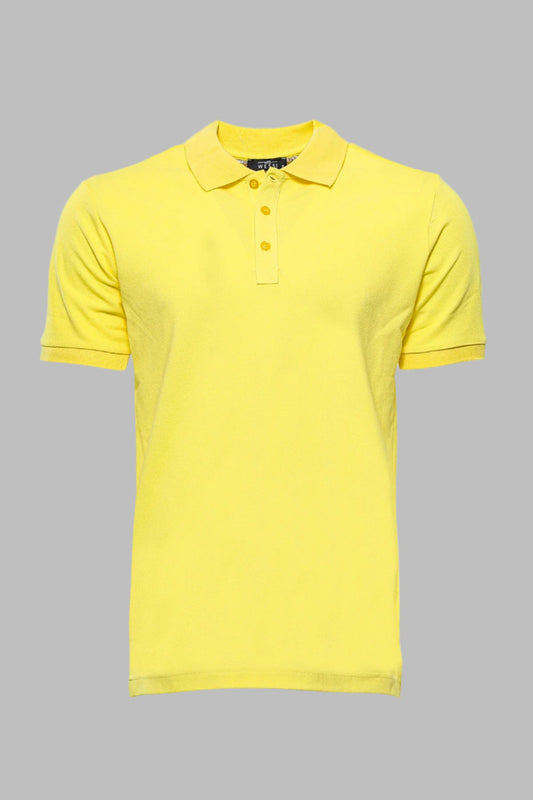 Yellow Oxford Polo Collar T-shirt - Wessi