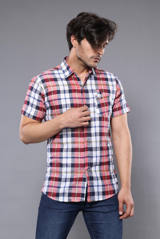 KOALA SYDNEY  Checked Patterned Short Sleeve Men Shirt -