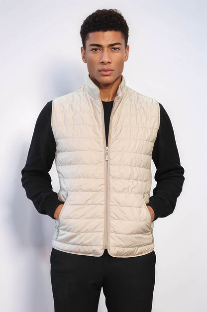 KOALA SYDNEY  Quilted Sleeveless Beige Men Down Vest