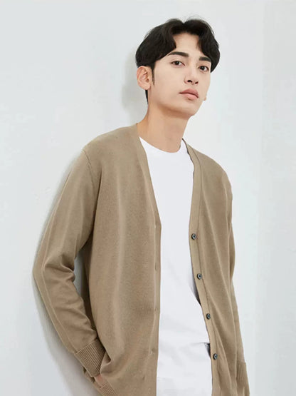 KOALA SYDNEY Men’s Loose Knit Cardigans Casual Button-Up Sweater