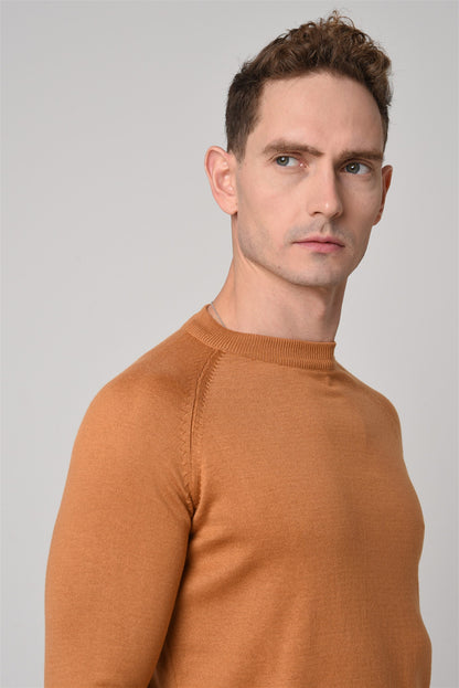 KOALA SYDNEY Men's Tabac Crew Neck Slim Fit Knitwear Sweater