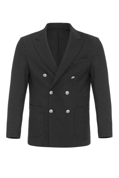 KOALA SYDNEY  Anthracite Unlined Double-Breasted Men's Blazer Jacket