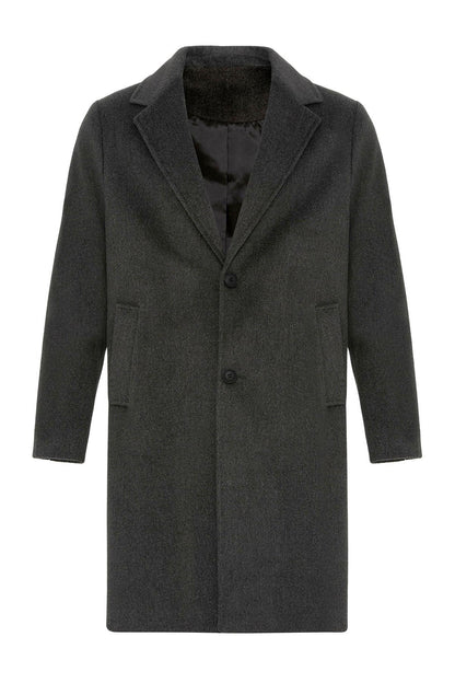 Anthracite Textured Men's Coat