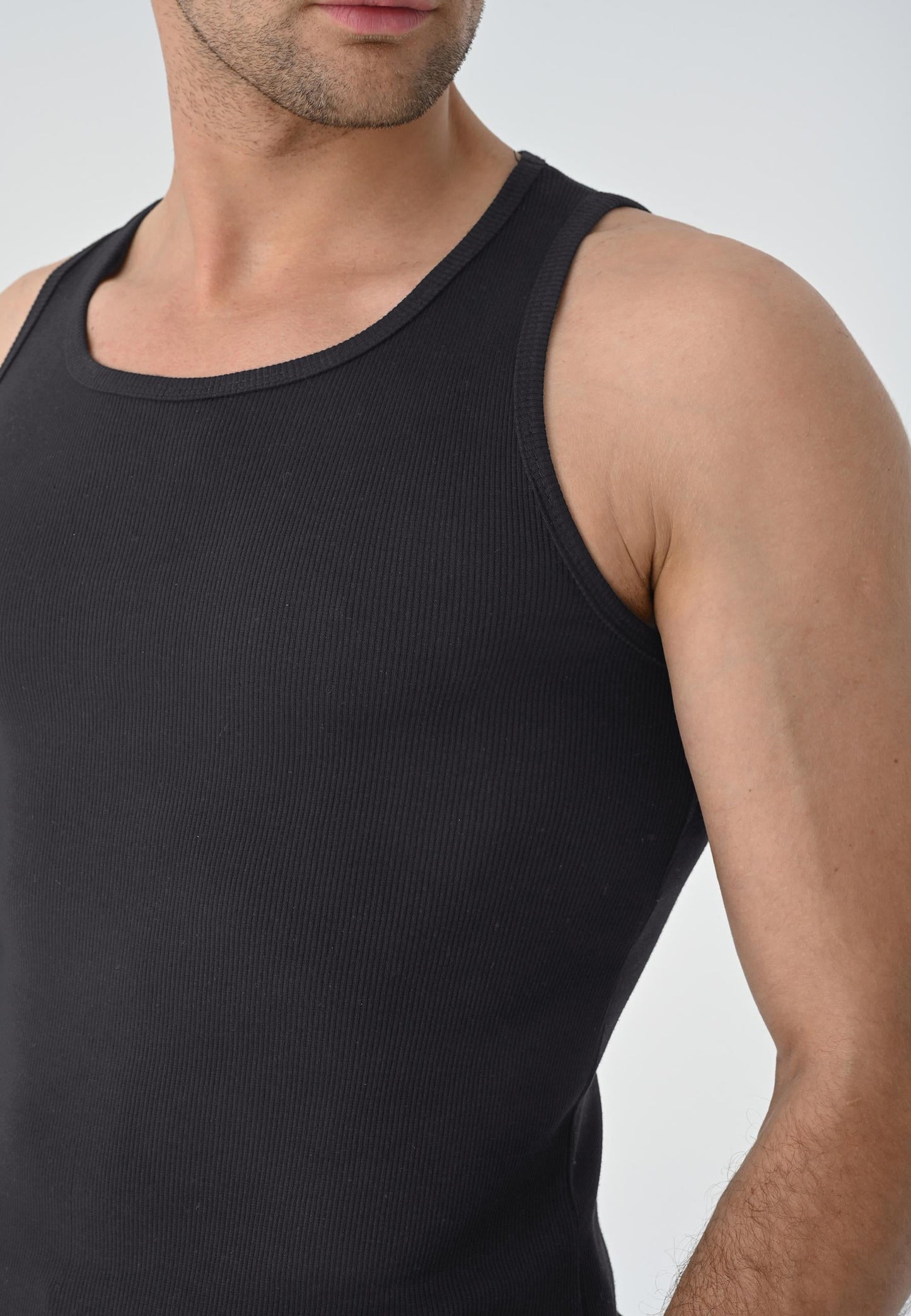 Men's Anthracite Slim Fit Tank Top