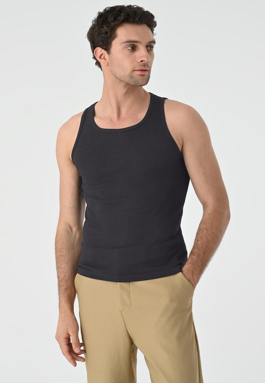 Men's Anthracite Slim Fit Tank Top