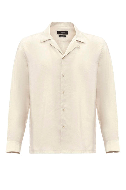 Men's Stone Camp Collar Long Sleeve Shirt -