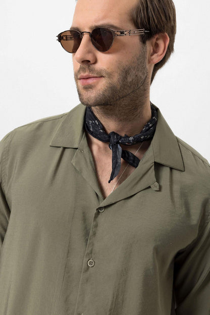KOALA SYDNEY Men's Khaki Striped Shirt