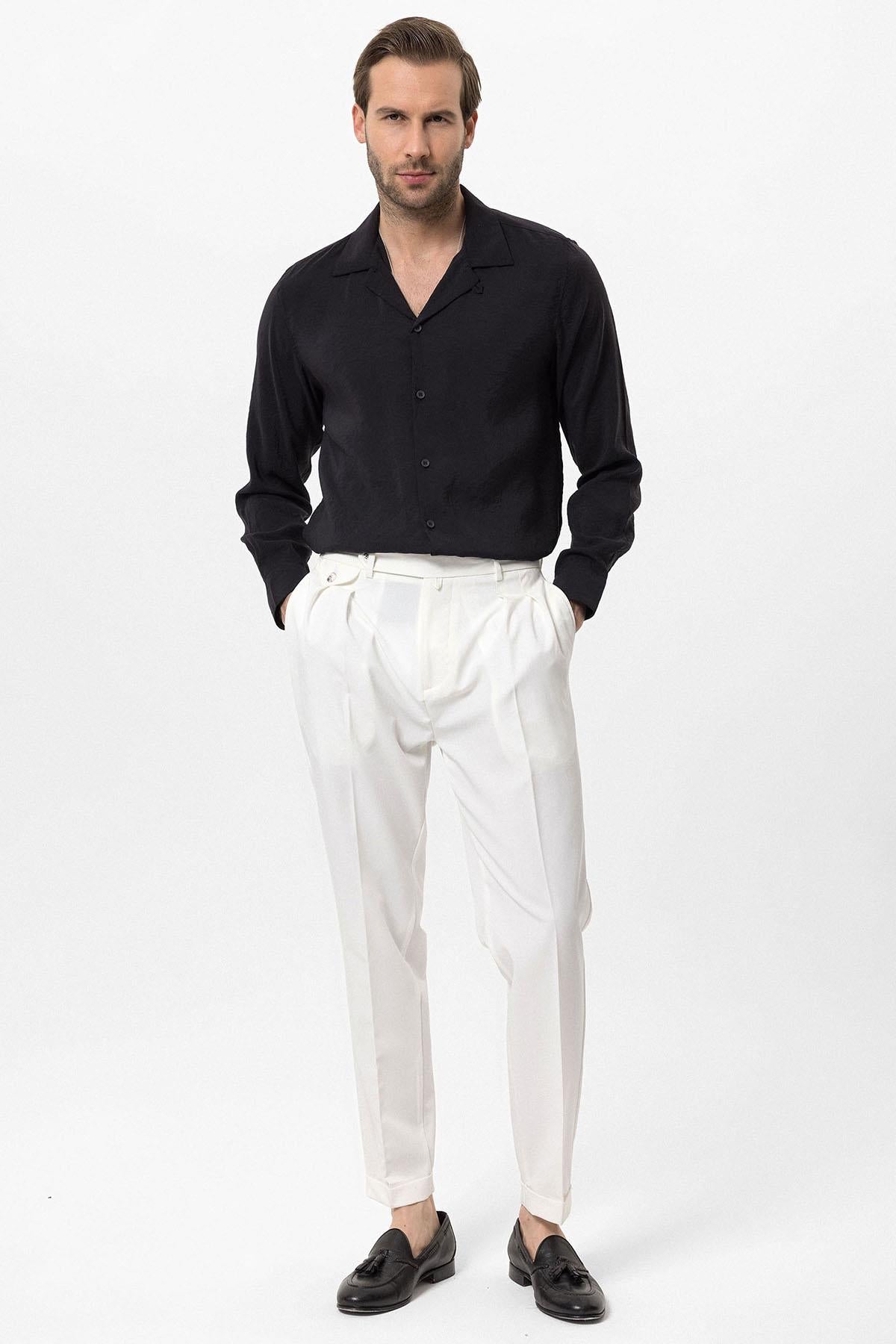 Men's Black Relaxed Fit Basic T-Shirt