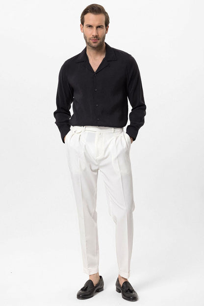 Men's Black Relaxed Fit Basic T-Shirt