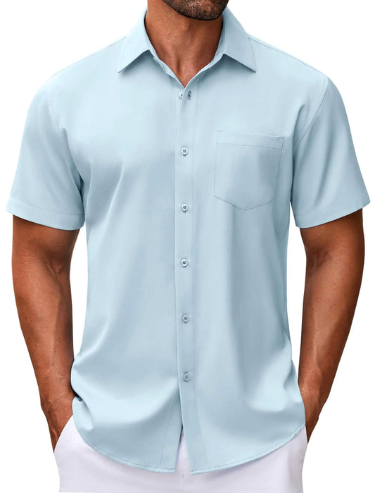 Men's Work Shirt – Casual Button-Down Shirt for Effortless Style