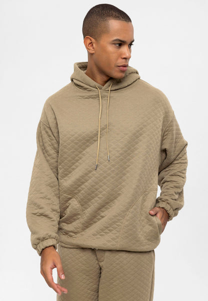 KOALA SYDNEY Men's Khaki Diamond Patterned Oversize Tracksuit Set