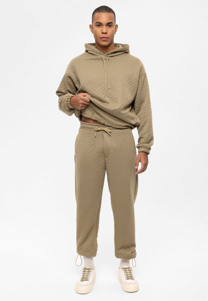 KOALA SYDNEY  Men's Khaki Diamond Patterned Oversize Tracksuit Set -