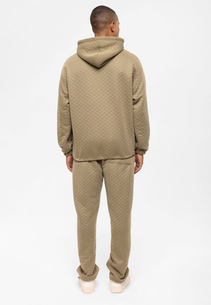 KOALA SYDNEY Men's Khaki Diamond Patterned Oversize Tracksuit Set