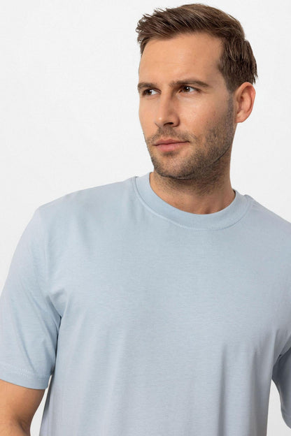 KOALA SYDNEY Men's Baby Blue Crew Neck Basic T-Shirt