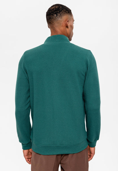 KOALA SYDNEY Men's Green V-Neck Cardigan with Waist Elastic