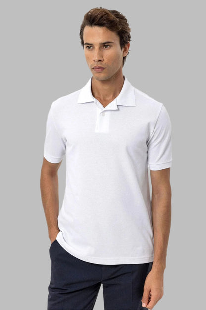 KOALA SYDNEY  Men's White Polo Neck T-Shirt -