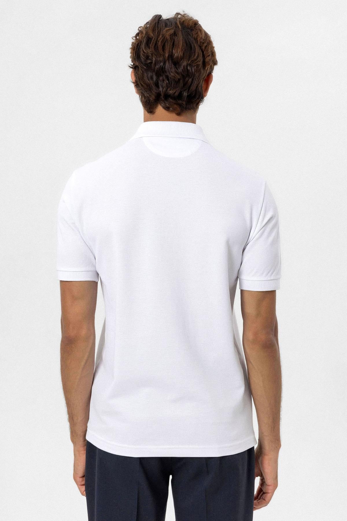 KOALA SYDNEY  Men's White Polo Neck T-Shirt -
