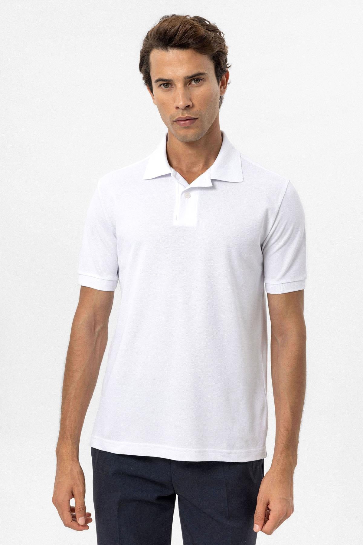 KOALA SYDNEY  Men's White Polo Neck T-Shirt -