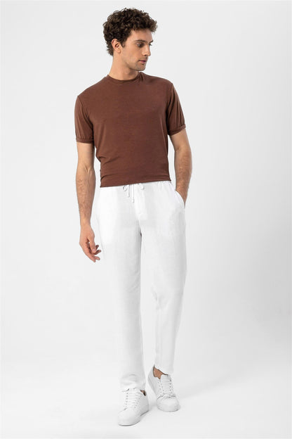 Men's Brown Crew Neck T-Shirt