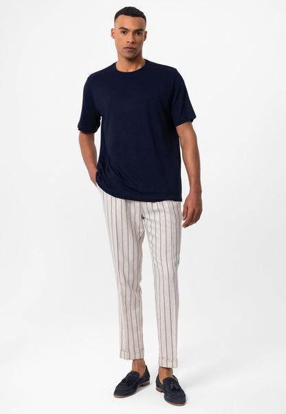 KOALA SYDNEY Men's Navy Blue Regular Fit Crew Neck T-Shirt